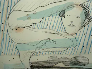 Co Westerik - handgesigneerde kleurenlitho | 'Man in bijzondere pose' | 1989 (KLEINE OPLAGE) kopen? Bied vanaf 200!