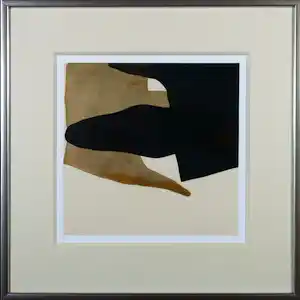 Koos van der Sluys - Ets, Compositie met goud en zwart - ingelijst verkauft für € 40!