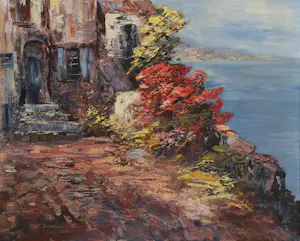 Pierre Jacobs - Huisjes aan zee, La Mortola in Italië kopen? Bied vanaf 150!