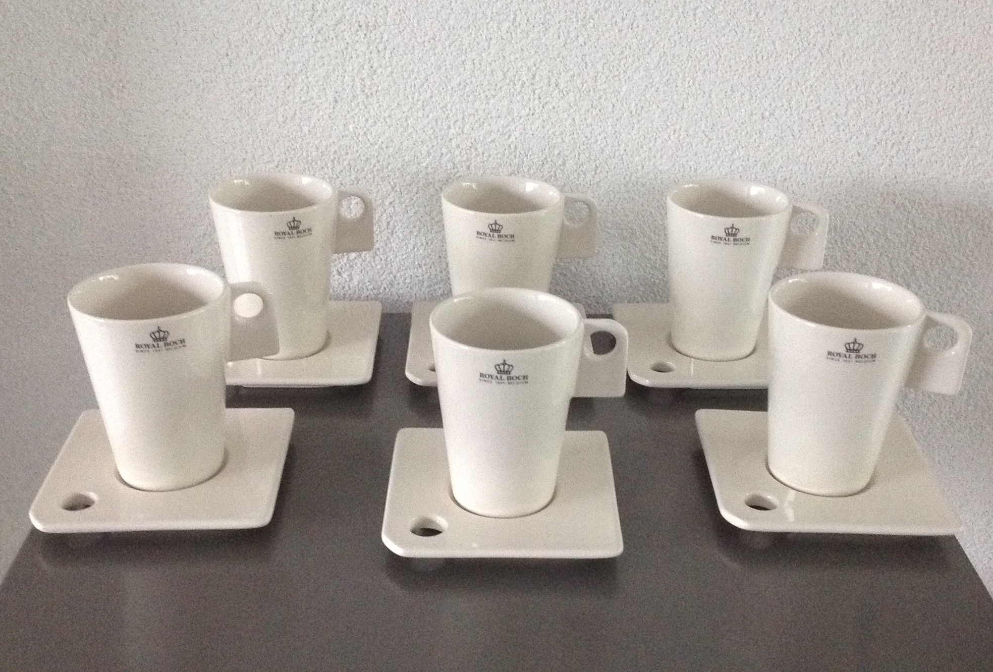 Royal Boch - Zes kop-en-schotels "Zeosen", Marc Pairon verkocht voor € 28!