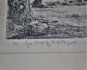 Willem Gerard Hofker - Bierwagen Amstel Brouwerij - grote ingelijste ets kopen? Bied vanaf 75!