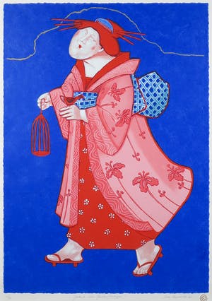 Ada Breedveld - Zeefdruk, Geschenk voor geisha Mayra - Ingelijst kopen? Bied vanaf 50!