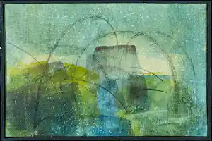 Hans Zandvoort - Olieverf op doek, Abstract landschap vendu pour 60€ !