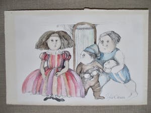 Sylvia Oudkerk - Pentekening/Aquarel kopen? Bied vanaf 30!