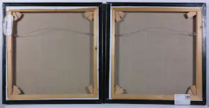 Sjer Jacobs - Tweeluik, Olieverf op doek, Man en vrouw kopen? Bied vanaf 200!