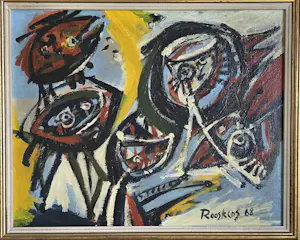 Anton Rooskens - Abstracte voorstelling met vogels kopen? Bied vanaf 10550!