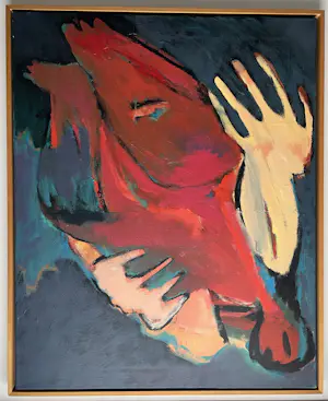 Jeanne Marie van Staveren - olieverf op doek | 'De val van Icarus' | 1988 kopen? Bied vanaf 20!