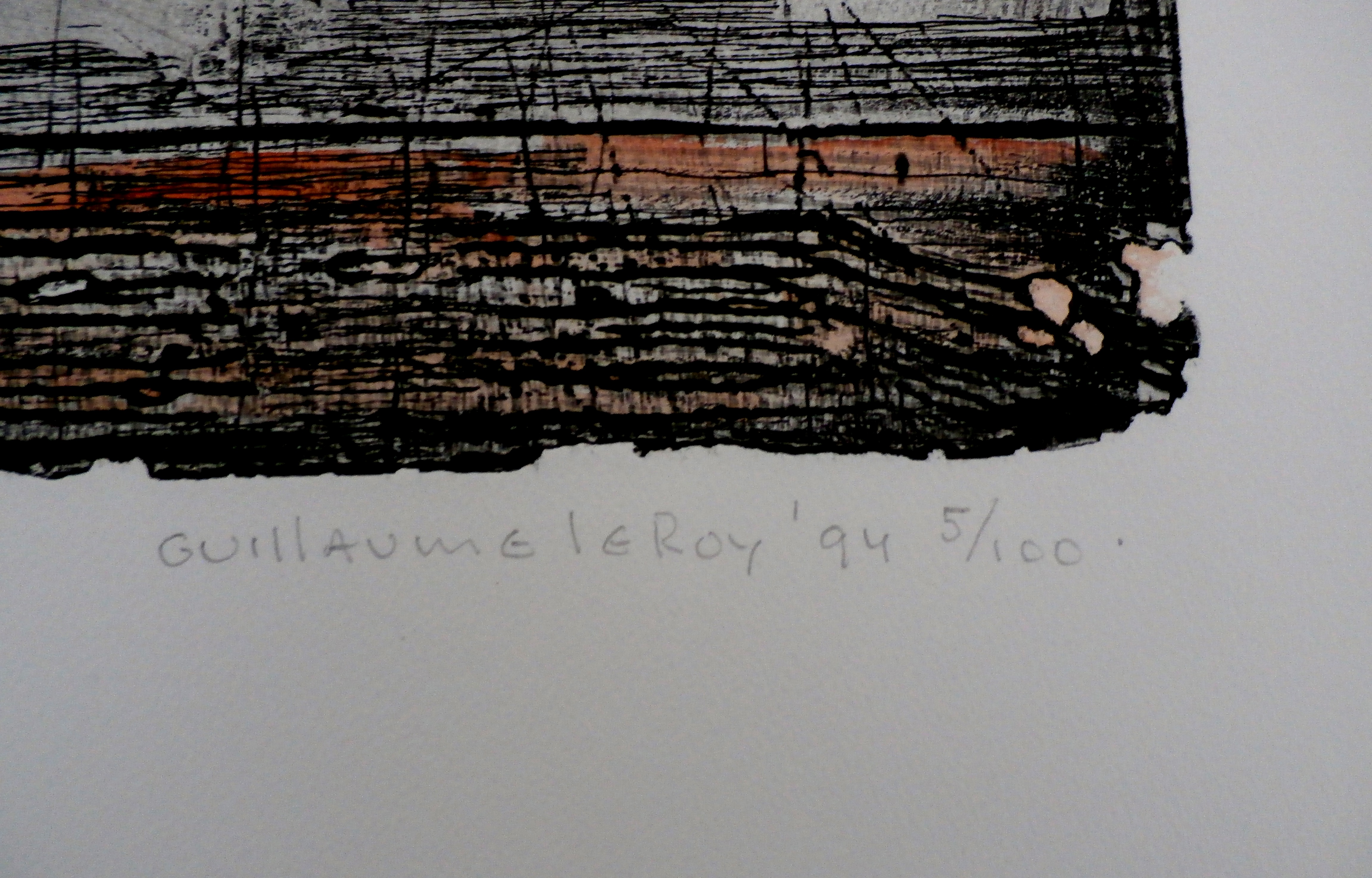 Guillaume Le Roy - handingekleurde ets - 1994 kopen? Bied vanaf 55!