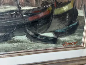 Niet of onleesbaar gesigneerd - Havenzicht - Boten aan de Steiger kopen? Bied vanaf 1!