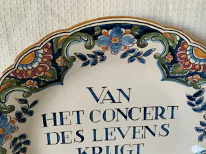 Koninklijke Tichelaar Makkum - Sierbord met spreuk kopen? Bied vanaf 20!