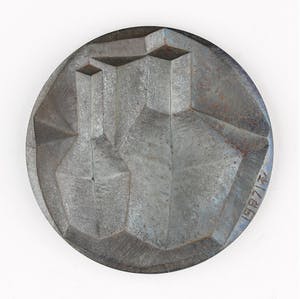 F.C.J. Wevers - IJzeren penning: Hoekig en Rond, 1971 kopen? Bied vanaf 50!