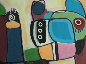 Jasper Banen - Acrylverf op doek , ingelijst , Voor de bevalling – 2021 kopen? Bied vanaf 110!