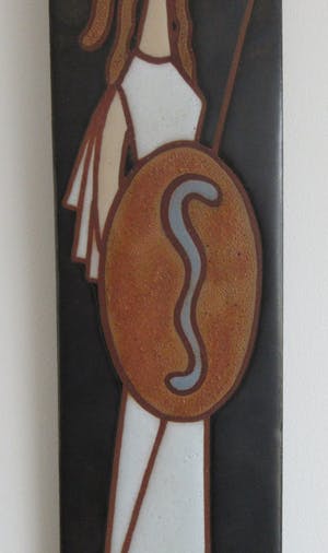 Helen Michaelides - Gestileerde kunst keramische wandtegel van Helena kopen? Bied vanaf 45!