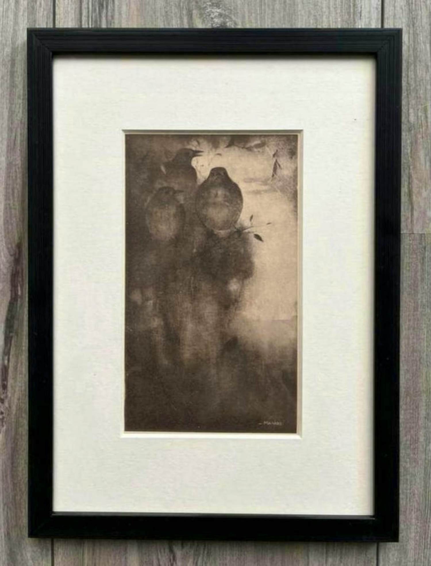 Jan Mankes - Originele Heliogravure Lijsters in Avondstemming 1923 verkocht voor € 115!