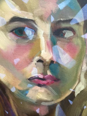 Marja Milo - Schilderij Olie op linnen, portret van jong meisje,gesigneerd kopen? Bied vanaf 45!