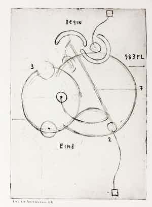 Reinier Lucassen - Ets, Begin - Eind verkocht voor € 60!