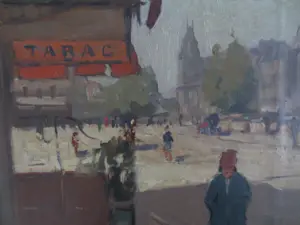 Evert-Jan Ligtelijn - 2x Stadsgezicht Antwerpen en Larens Interieur kopen? Bied vanaf 400!