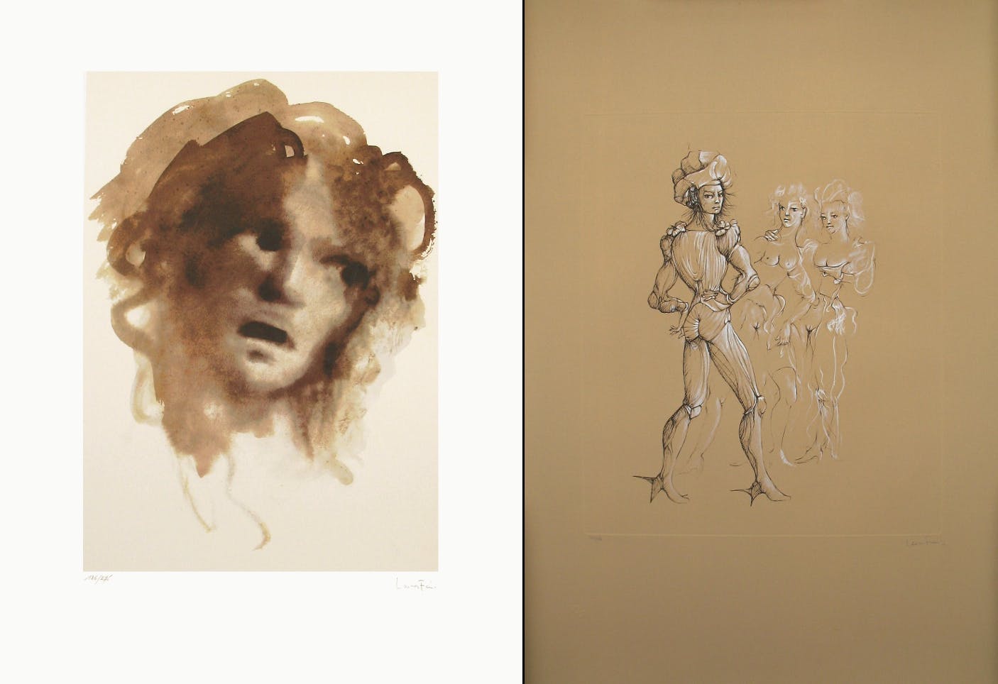 Leonor Fini - Lot van 2 handgesigneerde werken kopen? Bied vanaf 195!