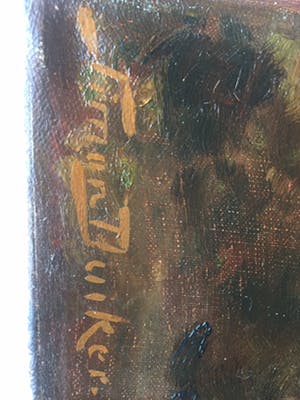 Simon Duiker - olieverf op doek - berkenboom op de heide kopen? Bied vanaf 135!