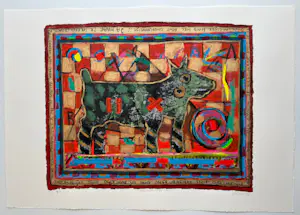 Eric Toebosch - handgesigneerde zeefdruk | 'Ongevaarlijke hond'| 1993 kopen? Bied vanaf 1!