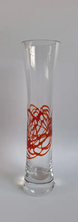 Buy Bormioli Rocco - Vaas met rode draden? Bid from 30!