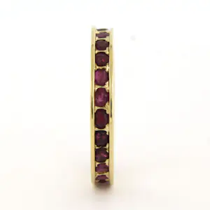 14k geel gouden ring bezet robijn tot. 1.30ct - ringmaat U.S. 6 – EU. 16.5(52) kopen? Bied vanaf 310!