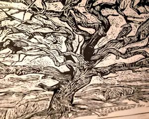 Klaus Eberlein - Holzschnitt "Winterbaum" handsigniert nummeriert 8/10 mit Rahmen G.41x50 cm kopen? Bied vanaf 180!