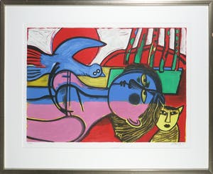 Corneille - Zeefdruk, Zonder titel - Ingelijst kopen? Bied vanaf 200!