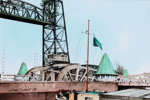 Ciano Siewert - Ingelijste aquarel: De hef te Rotterdam - 1999 verkocht voor € 165!