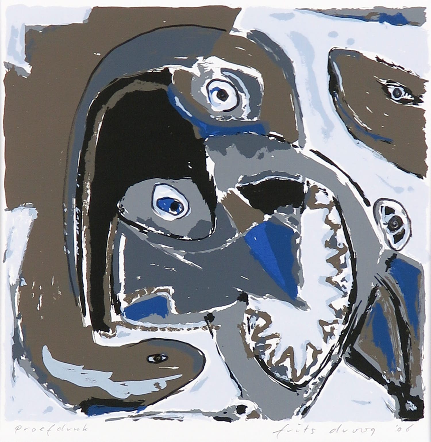 Frits Droog - Zeefdruk, Compositie kopen? Bied vanaf 1!