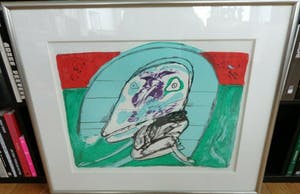 Lucebert - TYPISCHE FIGURATIE / KLEURLITHO / 71x86cm / KADER / SIG kopen? Bied vanaf 155!