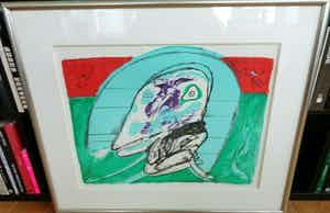 Lucebert - TYPISCHE FIGURATIE / KLEURLITHO / 71x86cm / KADER / SIG verkocht voor € 155!