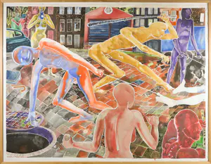 Henri de Haas - Drieluik 'De straat' kopen? Bied vanaf 200!