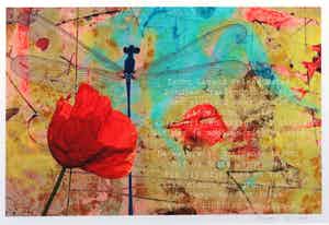 Mark Verdoes - Giclée, De water weg - Ingelijst verkocht voor € 1!