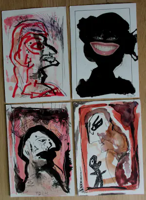 Pieter Drift - Gemengde techniek: 4 kaarten kopen? Bied vanaf 49!