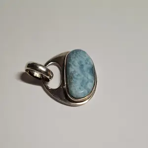 Nieuwe zilveren hanger met larimar kopen? Bied vanaf 60!