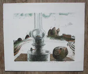 Herman Berserik - litho: olielamp - 1982 kopen? Bied vanaf 35!