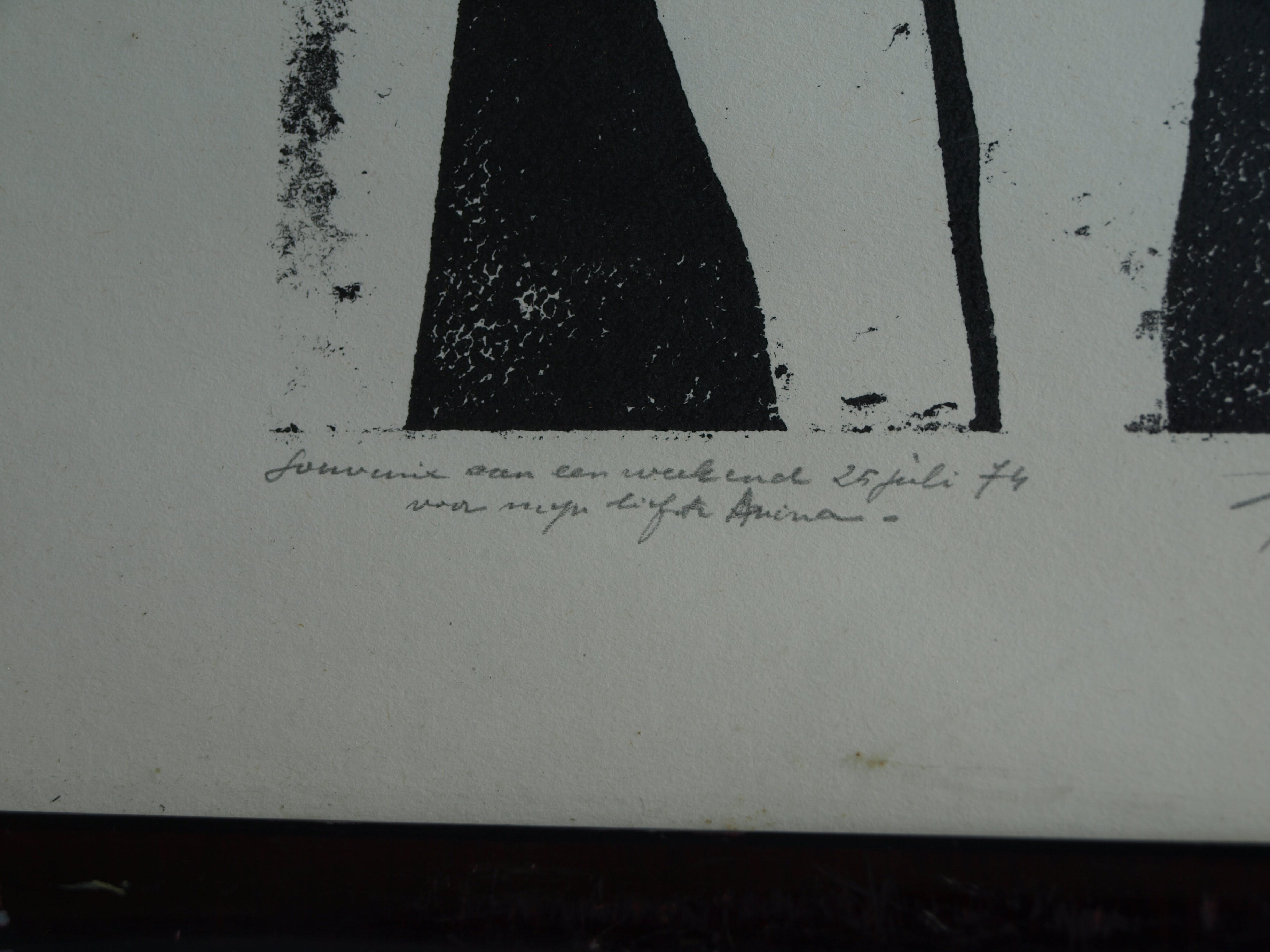 Jozef Bossaert - Kartonsnede , Kussend paar – ingelijst – 1974 kopen? Bied vanaf 15!