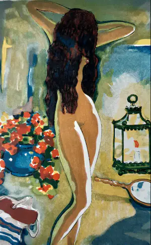 Kees van Dongen - houtgravure - L'adolescente Au Miroir kopen? Bied vanaf 50!