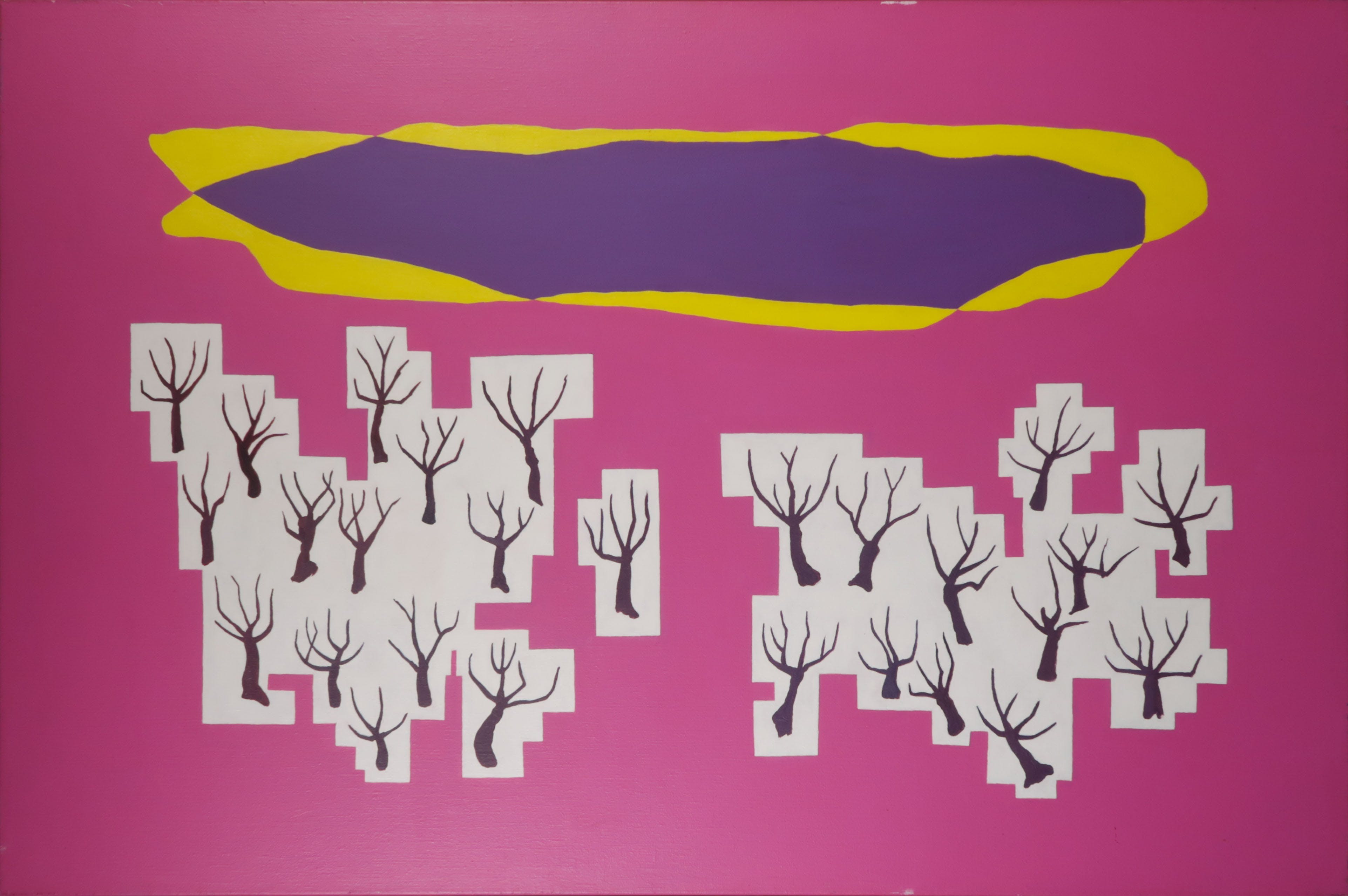 Bert Wisman - Acryl op doek, Winter Trees (Groot) kopen? Bied vanaf 50!