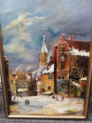 Niet of onleesbaar gesigneerd - oude stad in de 19 ste Eeuw ( Amsterdam ) kopen? Bied vanaf 1!