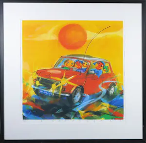 Ad Verstijnen - Zeefdruk, Austin 7 - Ingelijst kaufen? Bieten Sie von 60!
