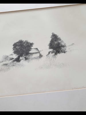 Metten Koornstra - landschap met boerderij kopen? Bied vanaf 20!