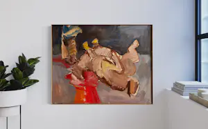 Marcus De Vestele - Das Opfer – Großes Ölgemälde auf Leinwand aus dem Jahr 1971 kopen? Bied vanaf 400!