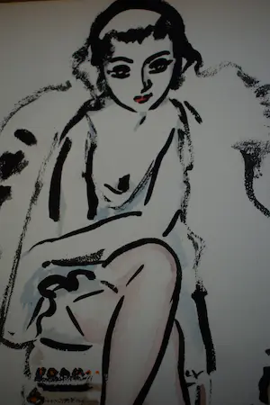 Kees van Dongen - Pochoir - Jeune Femme avec Chien - 1925 kopen? Bied vanaf 1250!