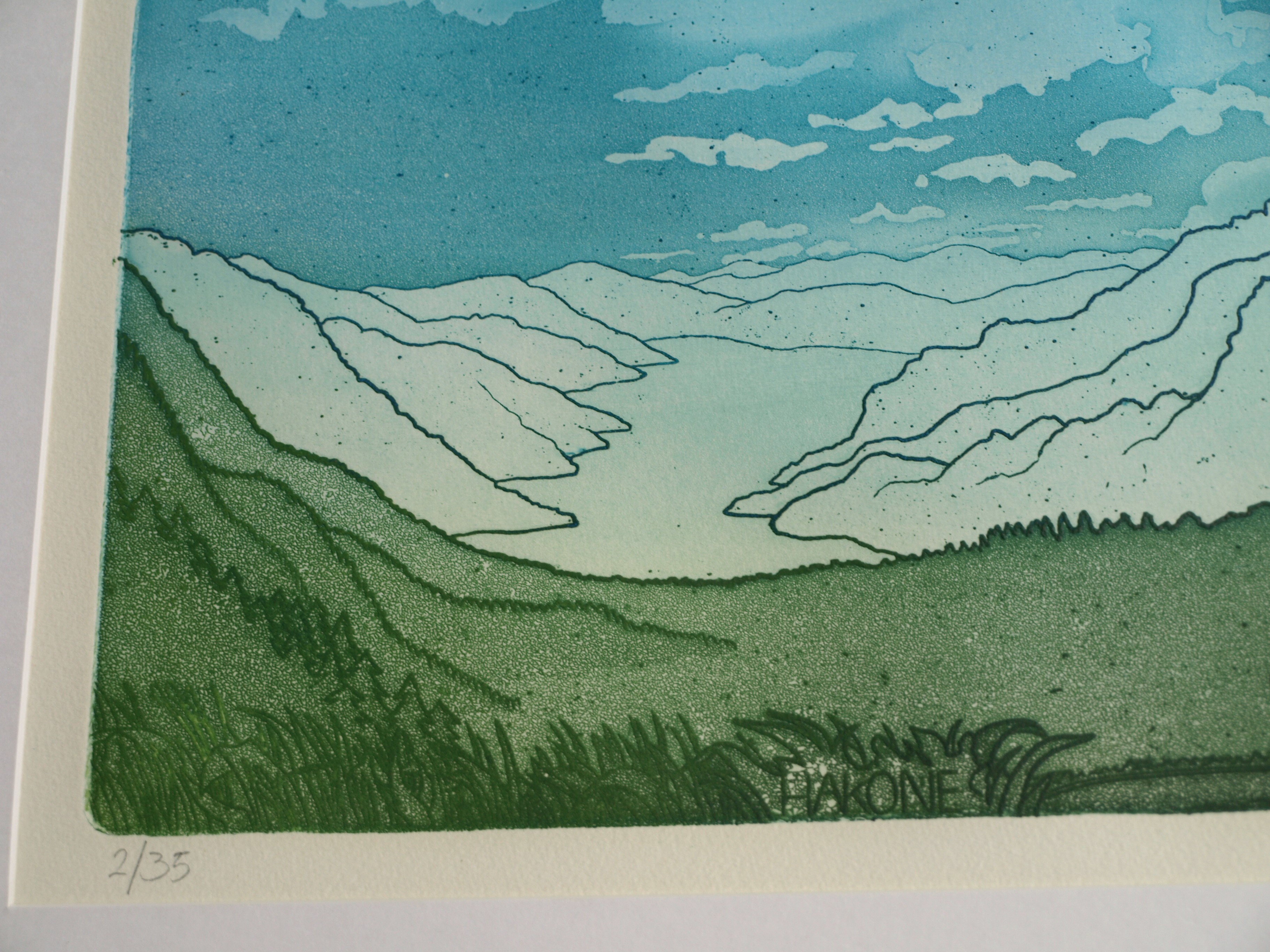 Sjoerd Bakker - Ets en aquatint , Hakone – gesigneerd & ingelijst - 1979  kopen? Bied vanaf 1!