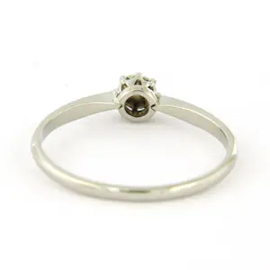 14k witgouden ring met roos geslepen diamant tot. 0.10ct kopen? Bied vanaf 130!