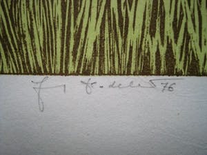 Georg Hadeler - gesigneerd Surrealistisch Litho "Sprinkhanen Koningin" gelmiteerde oplage van 34 kopen? Bied vanaf 10!