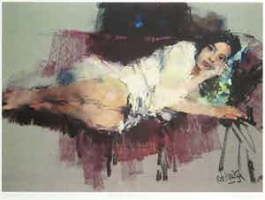 Rob Houdijk - Offset-litho, Op de sofa. verkocht voor € 35!