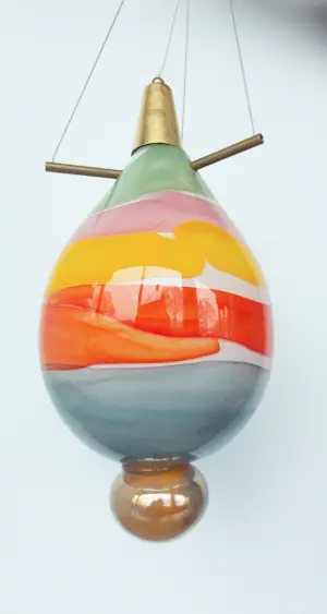 Michel van Overbeeke - Bijzondere lamp van glas / Droomluchter - inclusief 2 boeken! kopen? Bied vanaf 400!